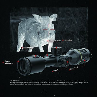 Infrared Thermal Imaging Rifle Scope - Enhanced Night Vision/Precision Targeting