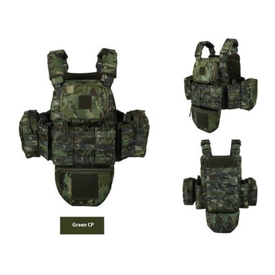 All - protective Tactical Vest for Outdoor Military Enthusiasts, MOLLE - modular Camouflage Waistcoat in Black, Complete Set of Equipment