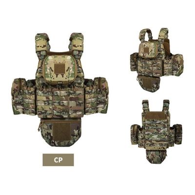 All - protective Tactical Vest for Outdoor Military Enthusiasts, MOLLE - modular Camouflage Waistcoat in Black, Complete Set of Equipment